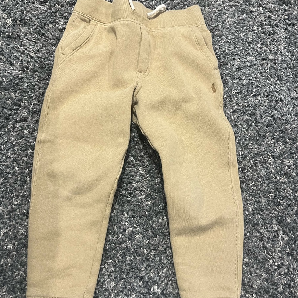 Polo by Ralph Lauren Boys Tan Sweatshirt Hoodie Joggers Set Sz 5 - Picture 4 of 6
